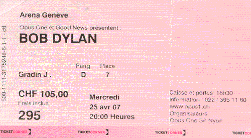 Bob Dylan - Geneva Arena