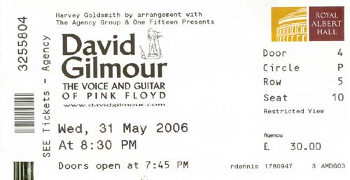 David Gilmour - Royal Albert Hall - London