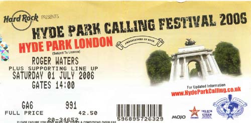 Roger Waters - Hyde Park calling Festival - London