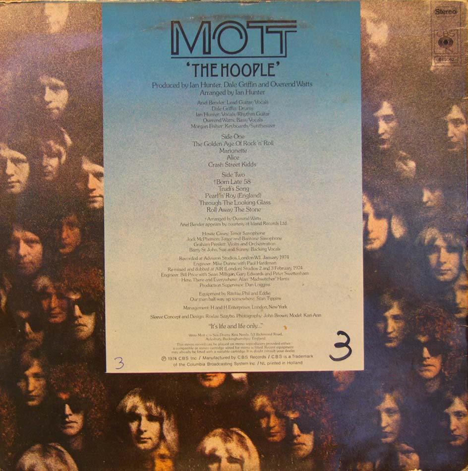 Mott The Hoople - The Hoople . back cover