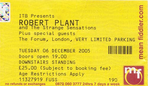 Robert Plant - The Forum London