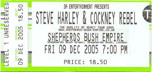 Steve Harley & Cockney Rebel - Shepherds Bush Empire - London